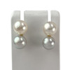 Boucles d'oreilles d'occasion or 750 jaune perles de culture - vue V1
