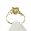 Bague d'occasion or 750 jaune et rhodié citrine - vue V1