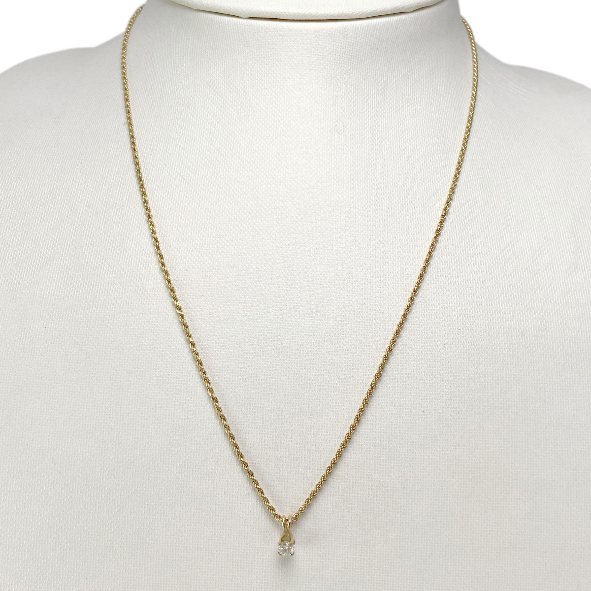 Collier d'occasion or 585 jaune diamant 46 cm - vue 2