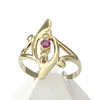 Bague d'occasion or 750 jaune perles rubis - vue V1