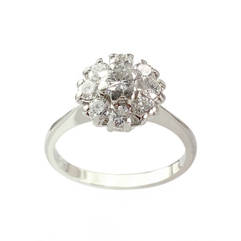 Tweedehands ring platina 950 diamant