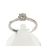 Bague d'occasion or 750 blanc diamants - vue 1