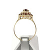 Bague d'occasion or 750 jaune grenats zirconias - vue V3