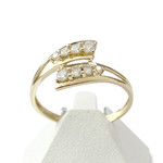 Bague d'occasion or 750 jaune zirconias - vue 1