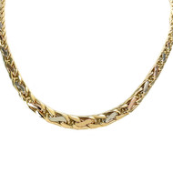 Collier d'occasion 3 ors 750 maille fantaisie 43 cm