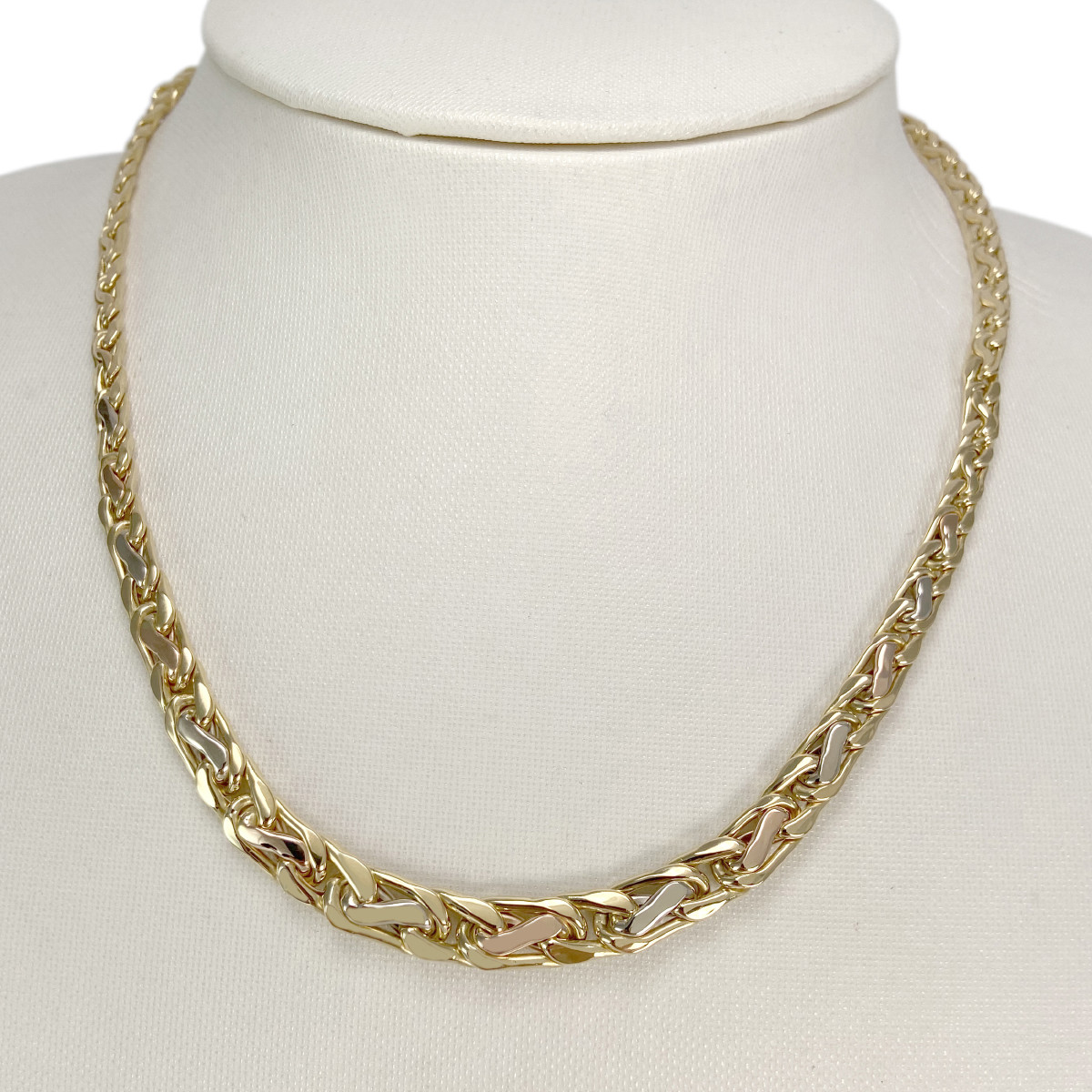 Collier d'occasion 3 ors 750 maille fantaisie 43 cm - vue 2