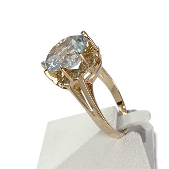 Tweedehands gouden 750 geel synthetische spinel ring