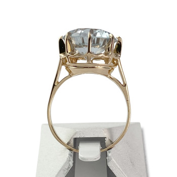 Tweedehands gouden 750 geel synthetische spinel ring