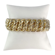 Bracelet d'occasion or 750 jaune maille américaine 19,5 cm