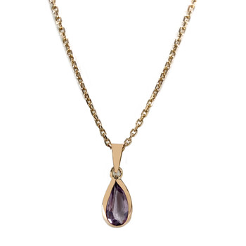 Collier d'occasion or 750 jaune améthyste