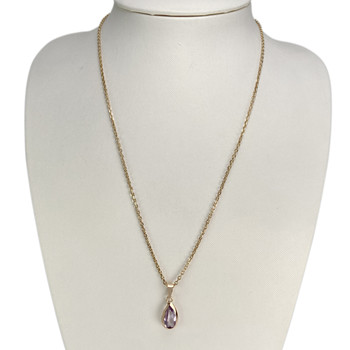 Collier d'occasion or 750 jaune améthyste