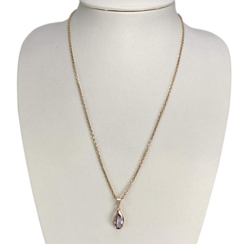 Collier d'occasion or 750 jaune améthyste - vue 2