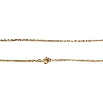 Collier d'occasion or 750 jaune améthyste 52cm