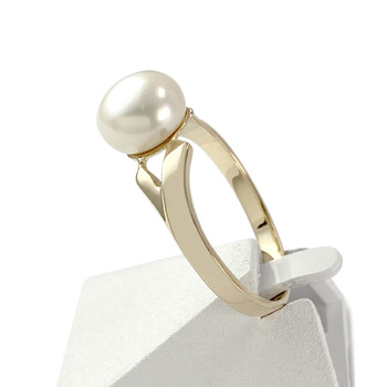 Bague d'occasion or 750 jaune perle de culture