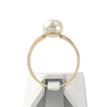 Bague d'occasion or 750 jaune perle de culture