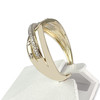 Bague d'occasion or 375 jaune diamants - vue V2