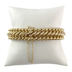 Bracelet gold 750 yellow American mesh 19.5 cm - view 2