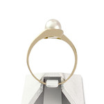 Tweedehands gouden ring 750 gele gekweekte parel - bekijk 3