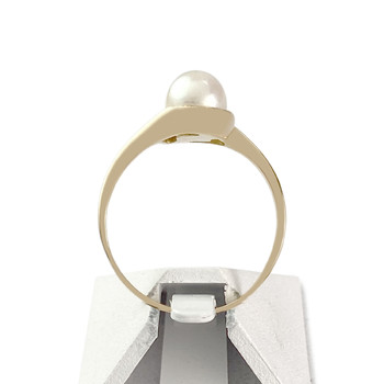 Bague d'occasion or 750 jaune perle de culture