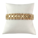 Bracelet d'occasion or 750 maille rétro plate - vue 1