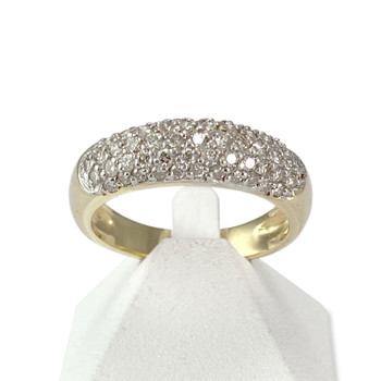 Tweedehands gouden ring 750 diamanten