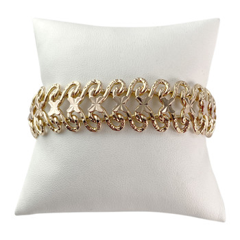 Bracelet d'occasion or 750 maille fantaisie