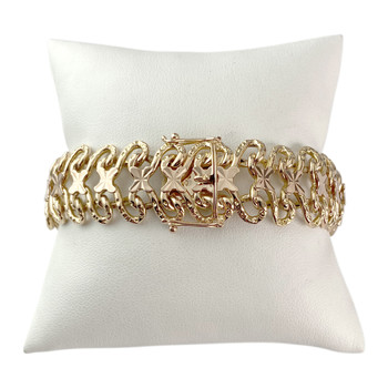 Bracelet d'occasion or 750 maille fantaisie