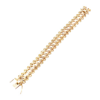 Bracelet d'occasion or 750 maille fantaisie