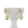 Boucle d'oreille d'occasion or 750 oxyde de zirconium - vue V3