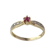 Bague d'occasion or 750 rubis