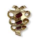 Broche d'occasion or 750 grenats - vue 2