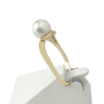 Bague d'occasion or 750 perle de culture de chine