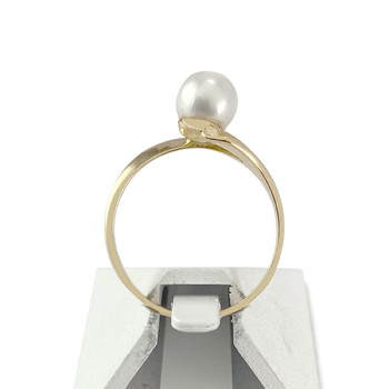 Bague d'occasion or 750 perle de culture de chine