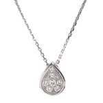 Tweedehands ketting van 750 witgoud met diamanten - afbeelding 1