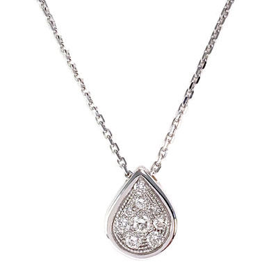 Tweedehands gouden collier 750 witte diamanten