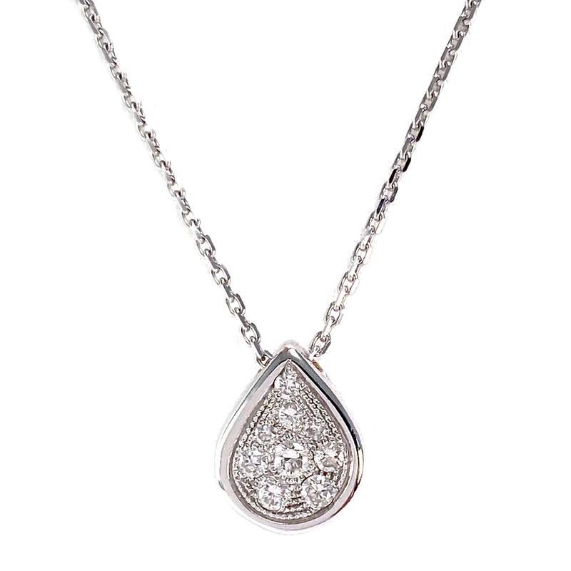 Collier d'occasion or 750 blanc diamants - vue 1