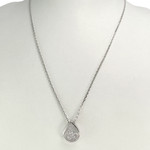 Tweedehands gouden collier 750 witte diamanten - bekijk 2