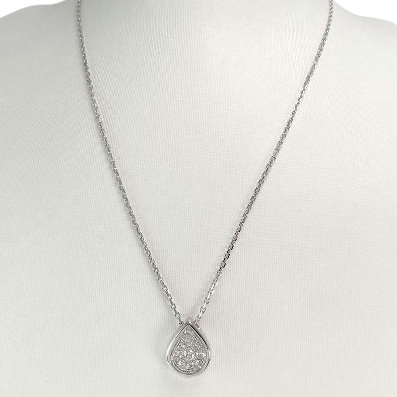 Collier d'occasion or 750 blanc diamants - vue 2