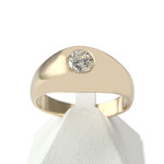 Pre-owned 14K yellow gold diamond ring - view 1
