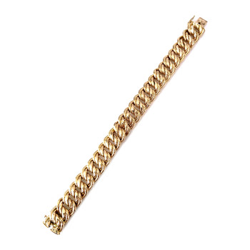 Bracelet d'occasion or 750 jaune maille américaine 18 cm