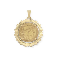 Médaille d'occasion or 750 jaune porte pièce