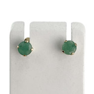 Clous d'oreilles d'occasion or 375 jaune émeraudes