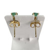 Clous d'oreilles d'occasion or 375 jaune émeraudes - vue V3