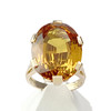 Bague d'occasion or 750 jaune corindon synthétique - vue V1