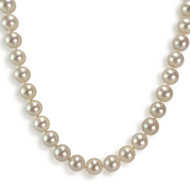Collier choker d'occasion or 750 jaune perles de culture du japon diamants 105 cm