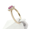 Bague d'occasion or 375 jaune rubis diamants - vue V2