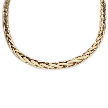Second-hand 750 yellow gold palm tree necklace