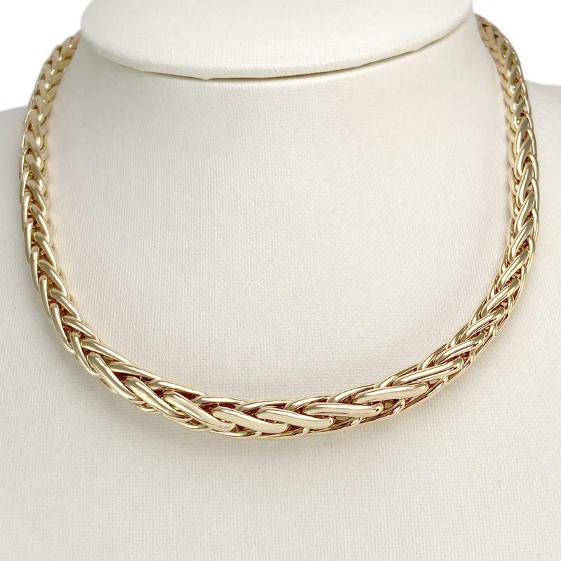 Collier d'occasion or 750 jaune maille palmier - vue 2