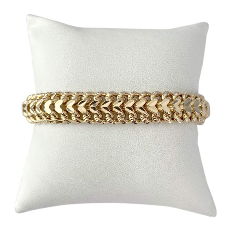 Bracelet d'occasion or 750 jaune maille fantaisie 19 cm - vue 1