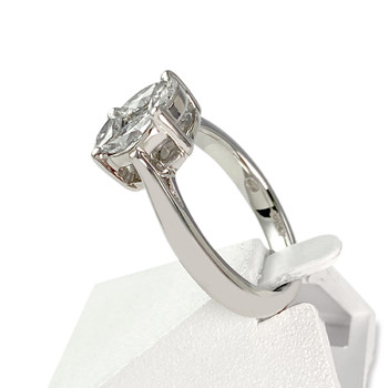 Bague d'occasion or 750 blanc diamants